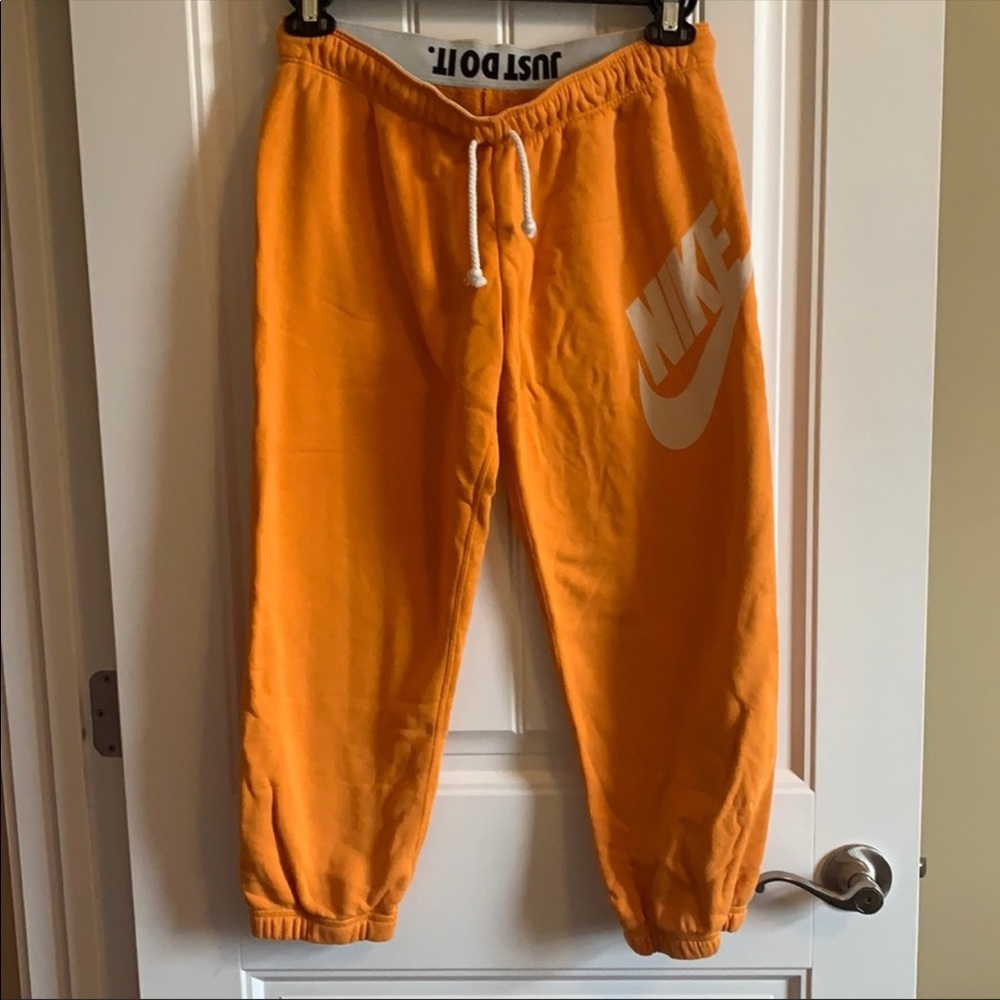 Nike mustard crop joggers